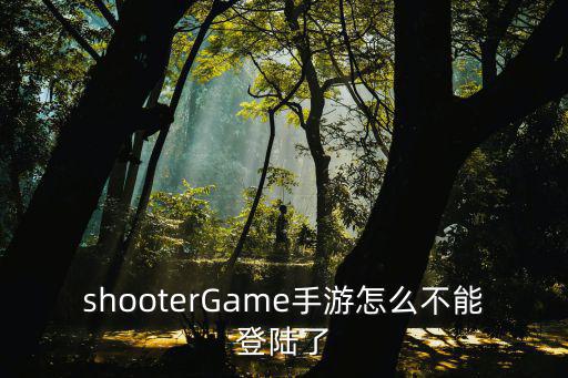 shooterGame手游怎么不能登陆了