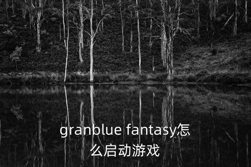 granblue fantasy怎么启动游戏