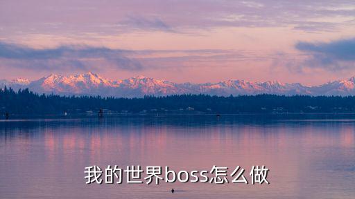 我的世界boss怎么做