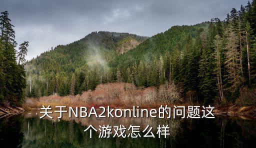 关于NBA2konline的问题这个游戏怎么样