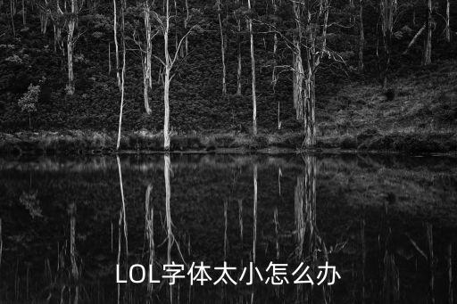 LOL字体太小怎么办