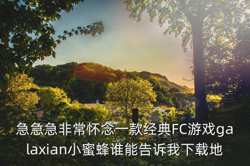 急急急非常怀念一款经典FC游戏galaxian小蜜蜂谁能告诉我下载地