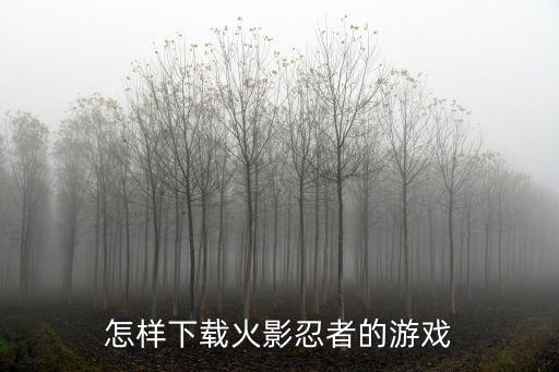 怎样下载火影忍者的游戏