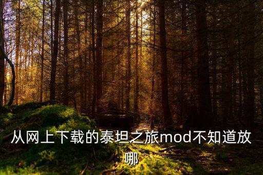 从网上下载的泰坦之旅mod不知道放哪