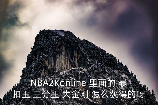 NBA2Konline 里面的 暴扣王 三分王 大金刚 怎么获得的呀