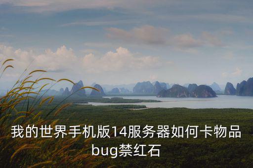 我的世界手机版14服务器如何卡物品bug禁红石