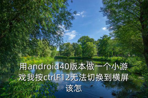 用android40版本做一个小游戏我按ctrlF12无法切换到横屏该怎