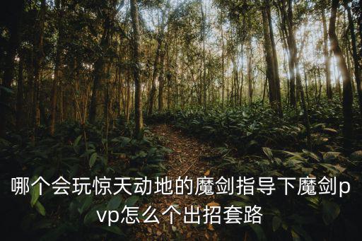 哪个会玩惊天动地的魔剑指导下魔剑pvp怎么个出招套路