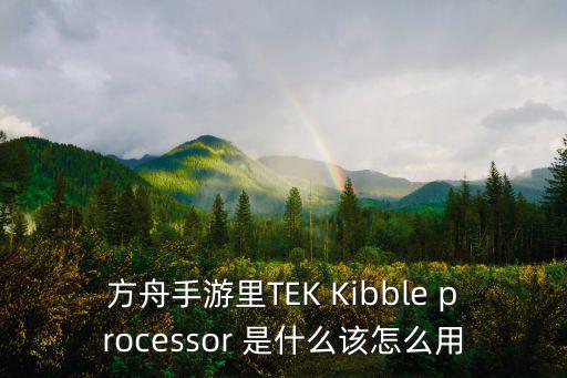 方舟手游里TEK Kibble processor 是什么该怎么用