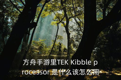 方舟手游里TEK Kibble processor 是什么该怎么用