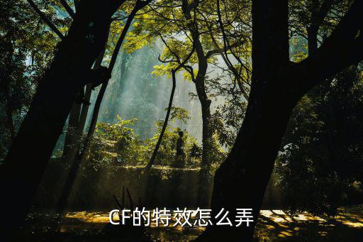 CF的特效怎么弄