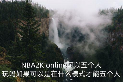 NBA2K online可以五个人玩吗如果可以是在什么模式才能五个人