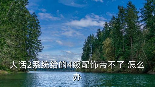 大话2手游宝宝配饰失效怎么办，大话2系统给的4级配饰带不了 怎么办