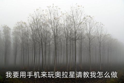 我要用手机来玩奥拉星请教我怎么做