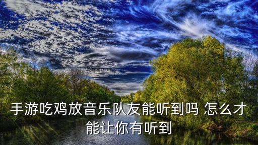 手游吃鸡放音乐队友能听到吗 怎么才能让你有听到