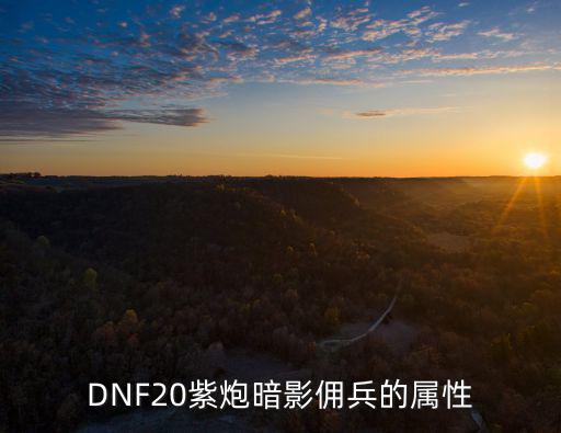 DNF20紫炮暗影佣兵的属性