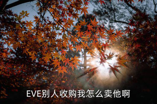 EVE别人收购我怎么卖他啊