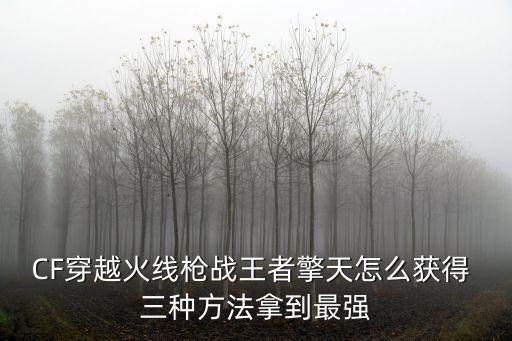 CF穿越火线枪战王者擎天怎么获得 三种方法拿到最强