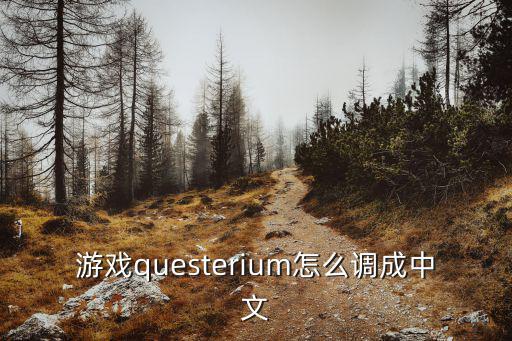 游戏questerium怎么调成中文