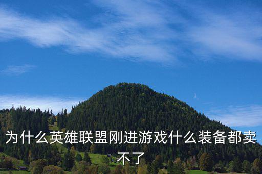 游戏装备卖不了怎么回事，为什么英雄联盟刚进游戏什么装备都卖不了