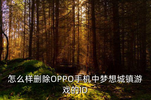 怎么样删除OPPO手机中梦想城镇游戏的ID