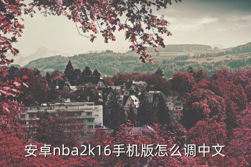 安卓nba2k16手机版怎么调中文