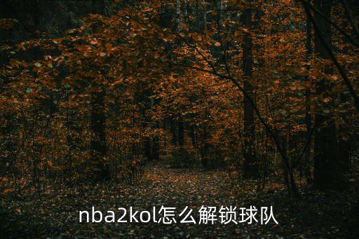 nba2kol怎么解锁球队