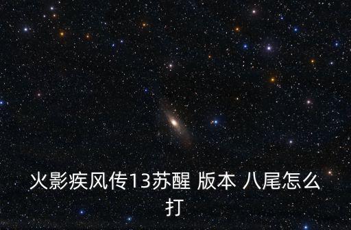 火影疾风传13苏醒 版本 八尾怎么打