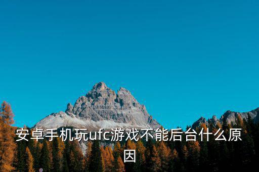 安卓手机玩ufc游戏不能后台什么原因