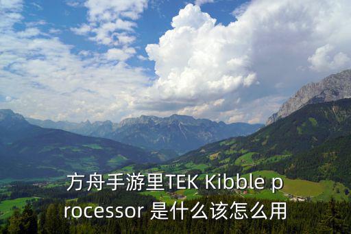 方舟手游里TEK Kibble processor 是什么该怎么用