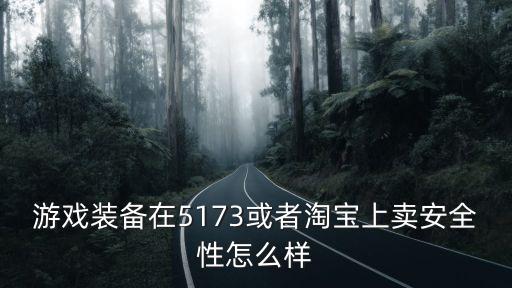 游戏装备在5173或者淘宝上卖安全性怎么样