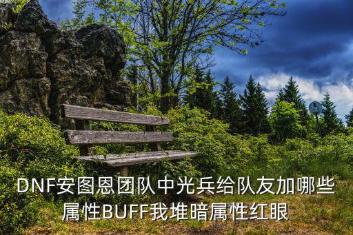 DNF安图恩团队中光兵给队友加哪些属性BUFF我堆暗属性红眼