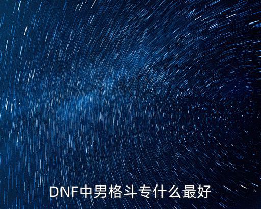 DNF中男格斗专什么最好