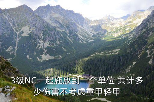 3级NC一起施放到一个单位 共计多少伤害不考虑重甲轻甲