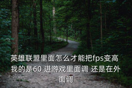 英雄联盟里面怎么才能把fps变高 我的是60 进游戏里面调 还是在外面调