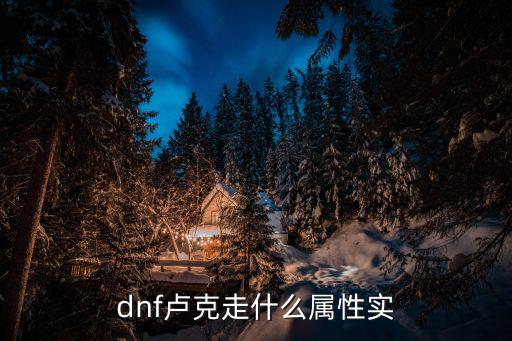 dnf卢克走什么属性实