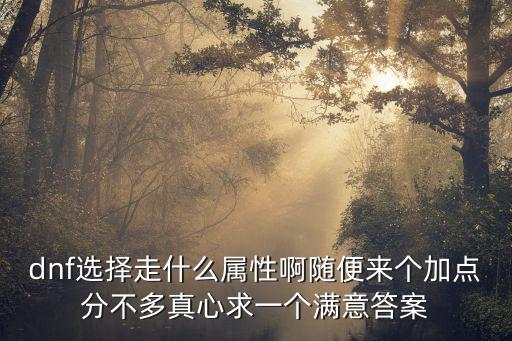 dnf傀儡师走什么属性，dnf傀儡师制作什么好