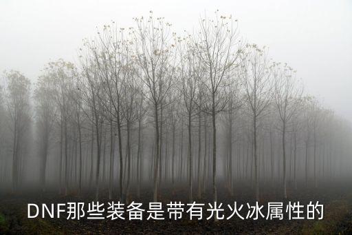 dnf什么装备有冰属性，dnf哪些武器带冰属性攻击至少是紫的 45级以上 价格不过2000w