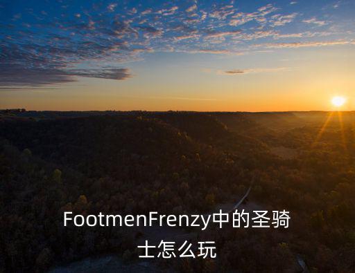 FootmenFrenzy中的圣骑士怎么玩