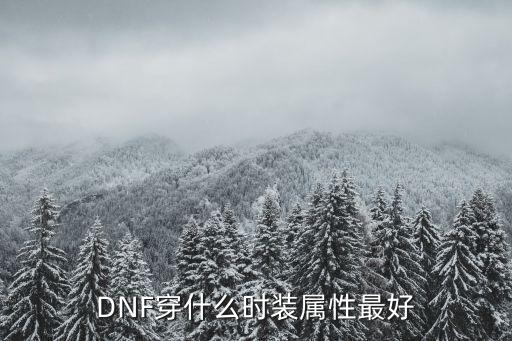 DNF穿什么时装属性最好