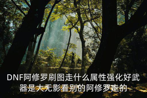 DNF阿修罗刷图走什么属性强化好武器是大无影看别的阿修罗走的