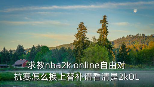 求教nba2k online自由对抗赛怎么换上替补请看清是2kOL