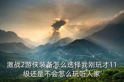 激战2游戏装备推荐卡怎么用，激战2游侠装备怎么选择我刚玩才11级还是不会怎么玩听人家