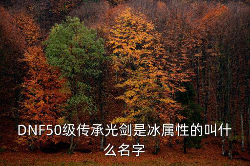 DNF50级传承光剑是冰属性的叫什么名字