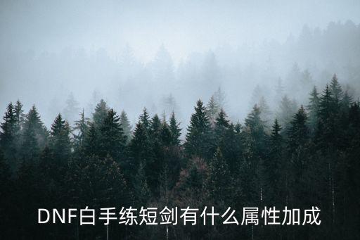 DNF白手练短剑有什么属性加成