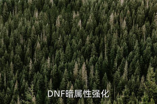 dnf暗属性强化有什么，暗属性强化有什么用加伤害怎么算的 谁知道