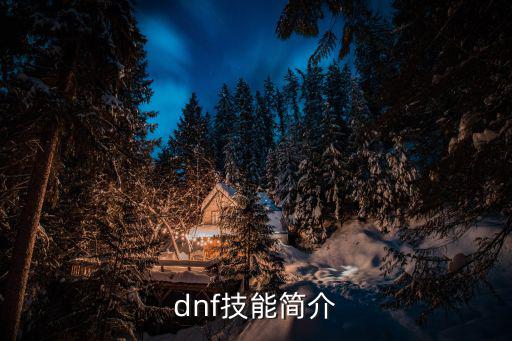 dnf技能简介