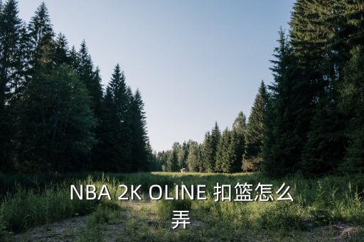 NBA 2K OLINE 扣篮怎么弄