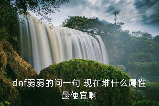 dnf堆什么属性最划算，dnf弱弱的问一句 现在堆什么属性最便宜啊