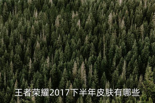 王者荣耀2017下半年皮肤有哪些